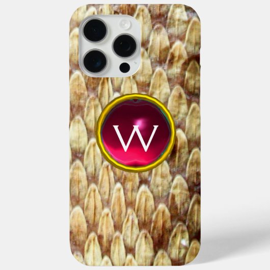 CROTALUS PINK FUCHSIA GEM MONOGRAM Case-Mate iPhone CASE (Achterkant)