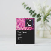 CROTALUS/PINK SNAKE SKIN BLACK SQUARE MONOGRAM VISITEKAARTJE (Staand voorkant)