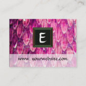 CROTALUS/PINK SNAKESKIN BLACK SQUARE MONOGRAM VISITEKAARTJE (Achterkant)