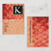 CROTALUS SQUARE MONOGRAM oranje zwart wit Visitekaartje (Voorkant / Achterkant)