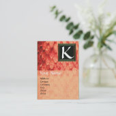 CROTALUS SQUARE MONOGRAM oranje zwart wit Visitekaartje (Staand voorkant)