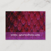 CROTALUS SQUARE MONOGRAM, vet paars zwart rood Visitekaartje (Achterkant)