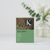 CROTALUS SQUARE MONOGRAM, vetbruin zwart groen Visitekaartje (Staand voorkant)