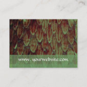 CROTALUS SQUARE MONOGRAM, vetbruin zwart groen Visitekaartje (Achterkant)
