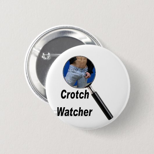 Crotch Watcher Ronde Button 5,7 Cm (Voorkant /achterkant)