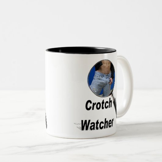 Crotch Watcher Tweekleurige Koffiemok (Voorkant rechts)