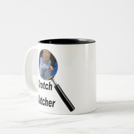 Crotch Watcher Tweekleurige Koffiemok (Voorkant links)