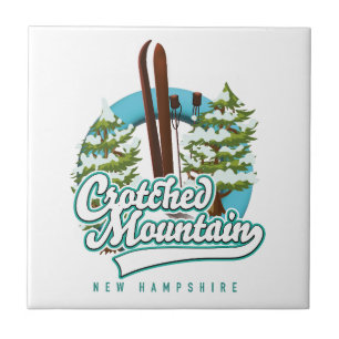 Crotched mountain New Hampshire ski logo in het Ne Tegeltje