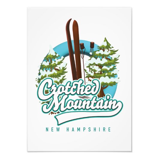 Crotched mountainbike logo foto afdruk (Voorkant)
