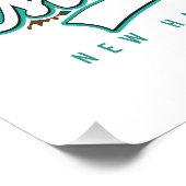 Crotched mountainbike logo foto afdruk (Hoek)