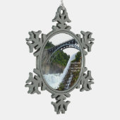 Croton Gorge Dam-kerstversiering Tin Sneeuwvlok Ornament (Links)