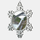 Croton Gorge Dam-kerstversiering Tin Sneeuwvlok Ornament (Rechts)