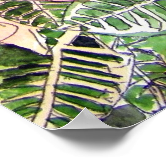 croton_plant_schilderij poster (Hoek)