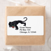 Crouching Black Panther Graphic Etiket (Insitu)