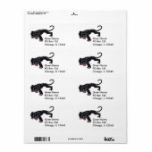 Crouching Black Panther Graphic Etiket (Full Sheet)