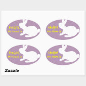 Crouching Bunny Naam Tag Stickers (Vel)