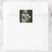 Crouching Figuur of Bes Vierkante Sticker (Tas)