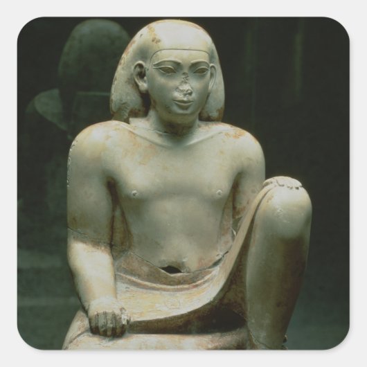 Crouching Figuur of Bes Vierkante Sticker (Voorkant)
