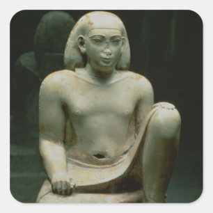 Crouching Figuur of Bes Vierkante Sticker