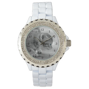 Crouching Kitten Horloge