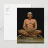 Crouching Scribe Statue Briefkaart (Voorkant / Achterkant)