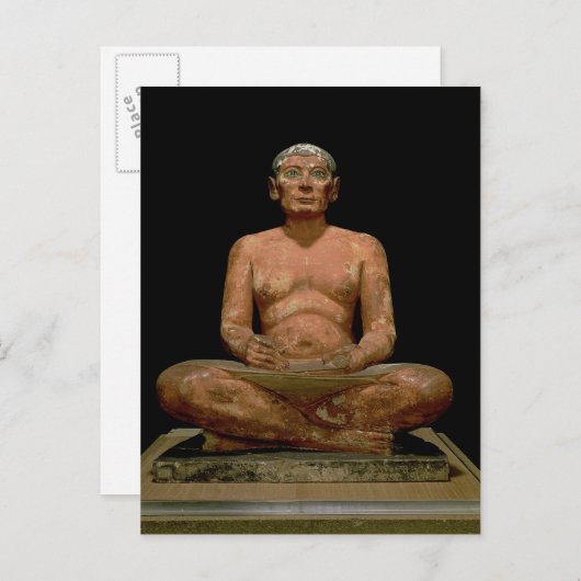 Crouching Scribe Statue Briefkaart (Voorkant / Achterkant)