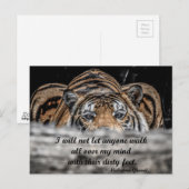 Crouching Tiger inspirerend postkaart (Voorkant / Achterkant)