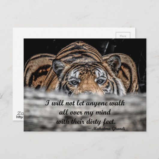 Crouching Tiger inspirerend postkaart (Voorkant / Achterkant)