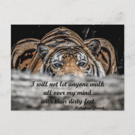 Crouching Tiger inspirerend postkaart