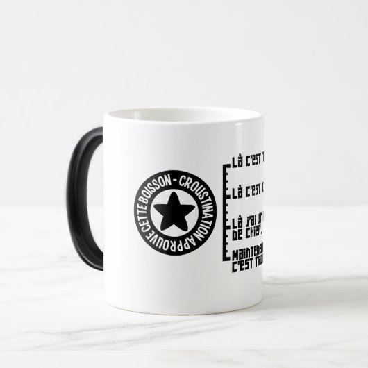 Croustimug Chronologische Thermische Magische Mok (Voorkant links)