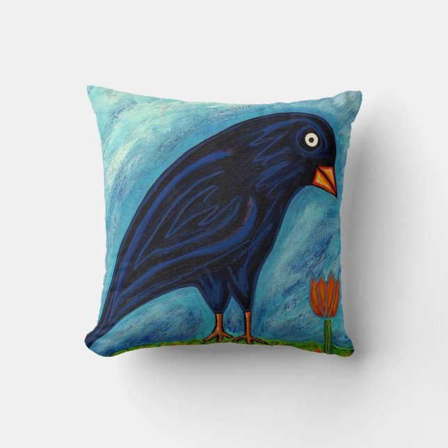 Crow and Chicken Pillow Kussen (Voorkant)