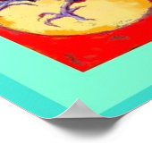 Crow and Egg in Turquoise door Sharles Poster (Hoek)