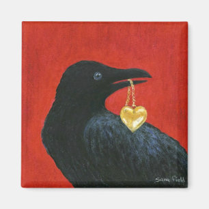 Crow and Locket Magneet