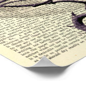 Crow and Moon, Crow Art, Raven, Gothic, Night Poster (Hoek)