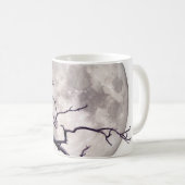 Crow and Moon Raven Fantasy Gothic Night Koffiemok (Voorkant rechts)