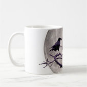 Crow and Moon Raven Fantasy Gothic Night Koffiemok (Links)