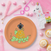 Crow and Pumpkin Papieren Bordje (Feest)