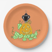 Crow and Pumpkin Papieren Bordje (Voorkant)