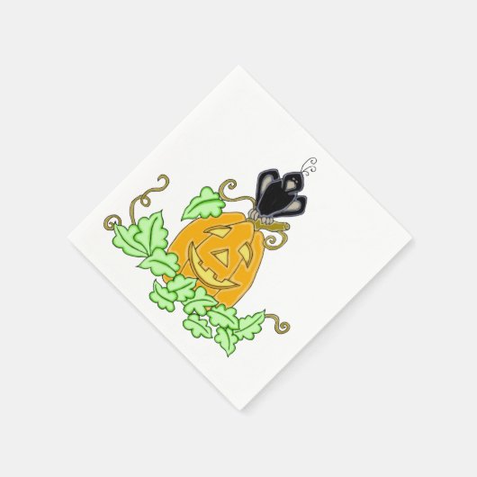 Crow and Pumpkin Servetten (Hoek)