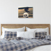 Crow and Skull Raven Desert Gothic Death Canvas Afdruk (Insitu (Slaapkamer))