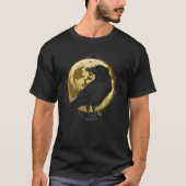 Crow and the Moon design 1 T-shirt (Voorkant)