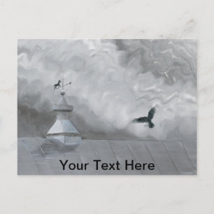 Crow and Weather Vane Briefkaart
