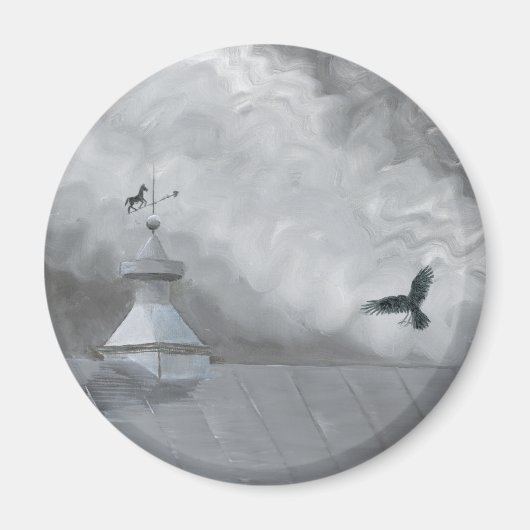 Crow and Weather Vane Magneet (Voorkant)