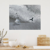 Crow and Weather Vane Poster (Keuken)