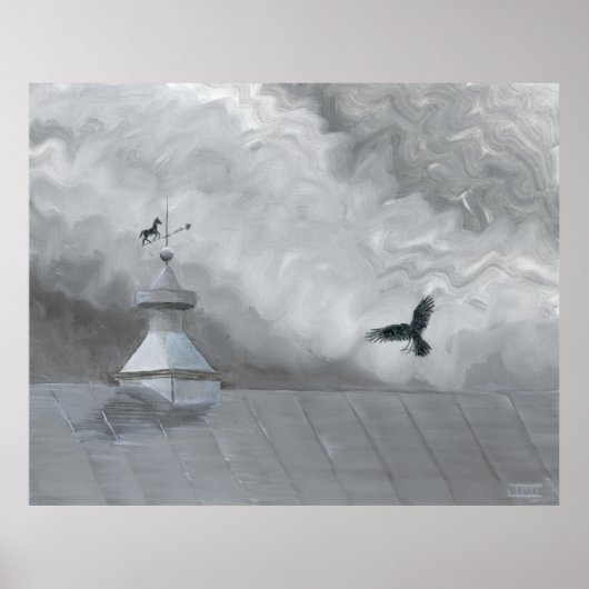 Crow and Weather Vane Poster (Voorkant)