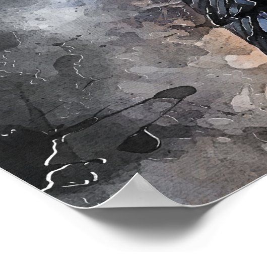 Crow art #crow #bird #animals poster (Hoek)