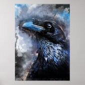 Crow art #crow #bird #animals poster (Voorkant)