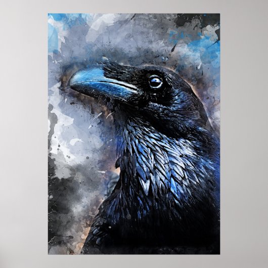 Crow art #crow #bird #animals poster (Voorkant)
