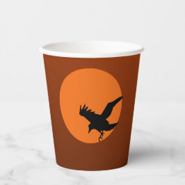 Crow at Sunset Paper Cup Papieren Bekers