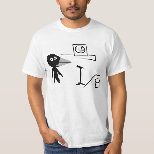 Crow at the open mic night in Jamie's geest T-shir T-shirt (Voorkant)